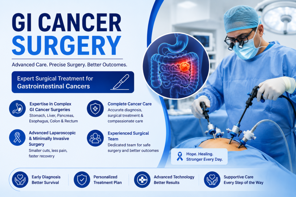 GI cancer surgery in Gurugram by Dr. Dharmender Sharma using advanced laparoscopic techniques
