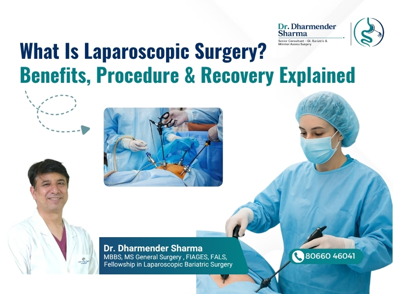 What is laparoscopic surgery explanation image by Dr. Dharmender Sharma in Gurugram