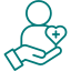 Patient care and recovery support icon for advanced laparoscopic surgery in Gurugram